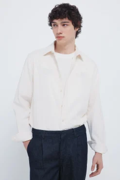 Springfield Camisa micro pana blanco Online