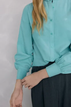 Pedro del Hierro Camisa micropana Turquesa Outlet