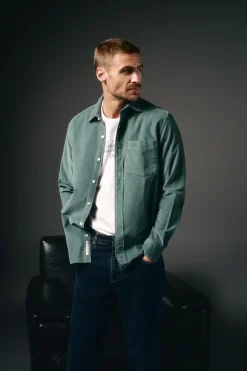 OOTO Camisa micropana lisa Verde Discount