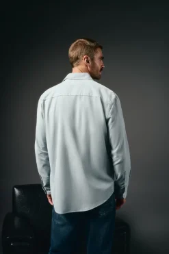 OOTO Camisa micropana lisa Azul New