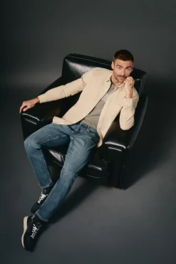 OOTO Camisa micropana lisa Beige New