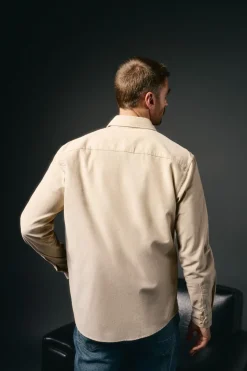 OOTO Camisa micropana lisa Beige New