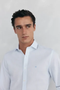 Pedro del Hierro Camisa microraya fácil plancha + anti olor slim fit Azul Online