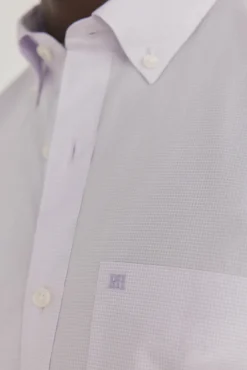Pedro del Hierro Camisa non iron + antimanchas cuadros Morado Online