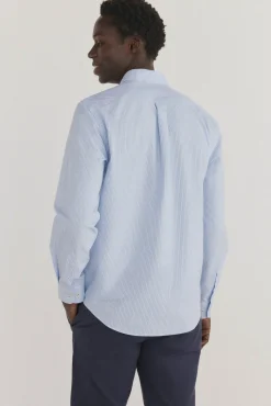 Pedro del Hierro Camisa non iron + antimanchas rayas Azul Hot