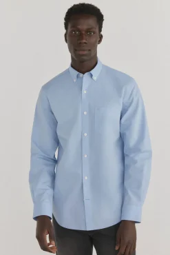 Pedro del Hierro Camisa non iron + antimanchas lisa Azul