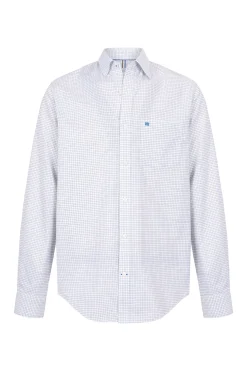 Pedro del Hierro Camisa non iron + antimanchas cuadros Blanco Outlet
