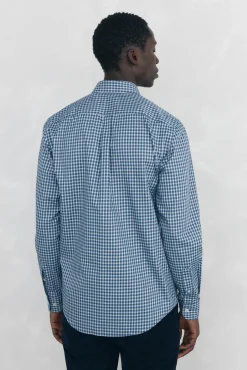 Pedro del Hierro Camisa non iron oxford cuadros Azul Clearance
