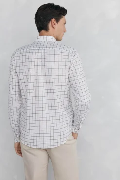Pedro del Hierro Camisa non iron oxford cuadros Burdeos Best