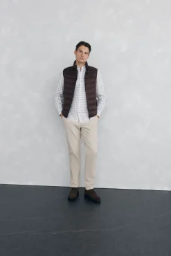 Pedro del Hierro Camisa non iron oxford cuadros Burdeos Best