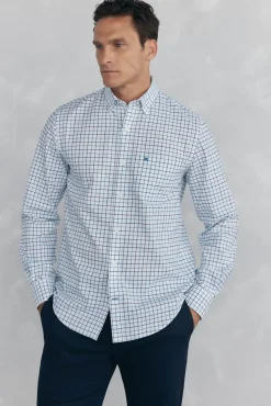 Pedro del Hierro Camisa non iron oxford cuadros Azul Outlet