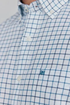 Pedro del Hierro Camisa non iron oxford cuadros Azul Outlet