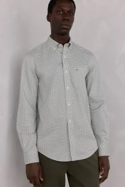 Pedro del Hierro Camisa non iron oxford cuadros Verde Outlet