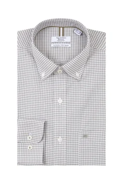 Pedro del Hierro Camisa non iron oxford cuadros Verde Outlet