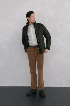 Pedro del Hierro Camisa non iron oxford cuadros Crudo Clearance