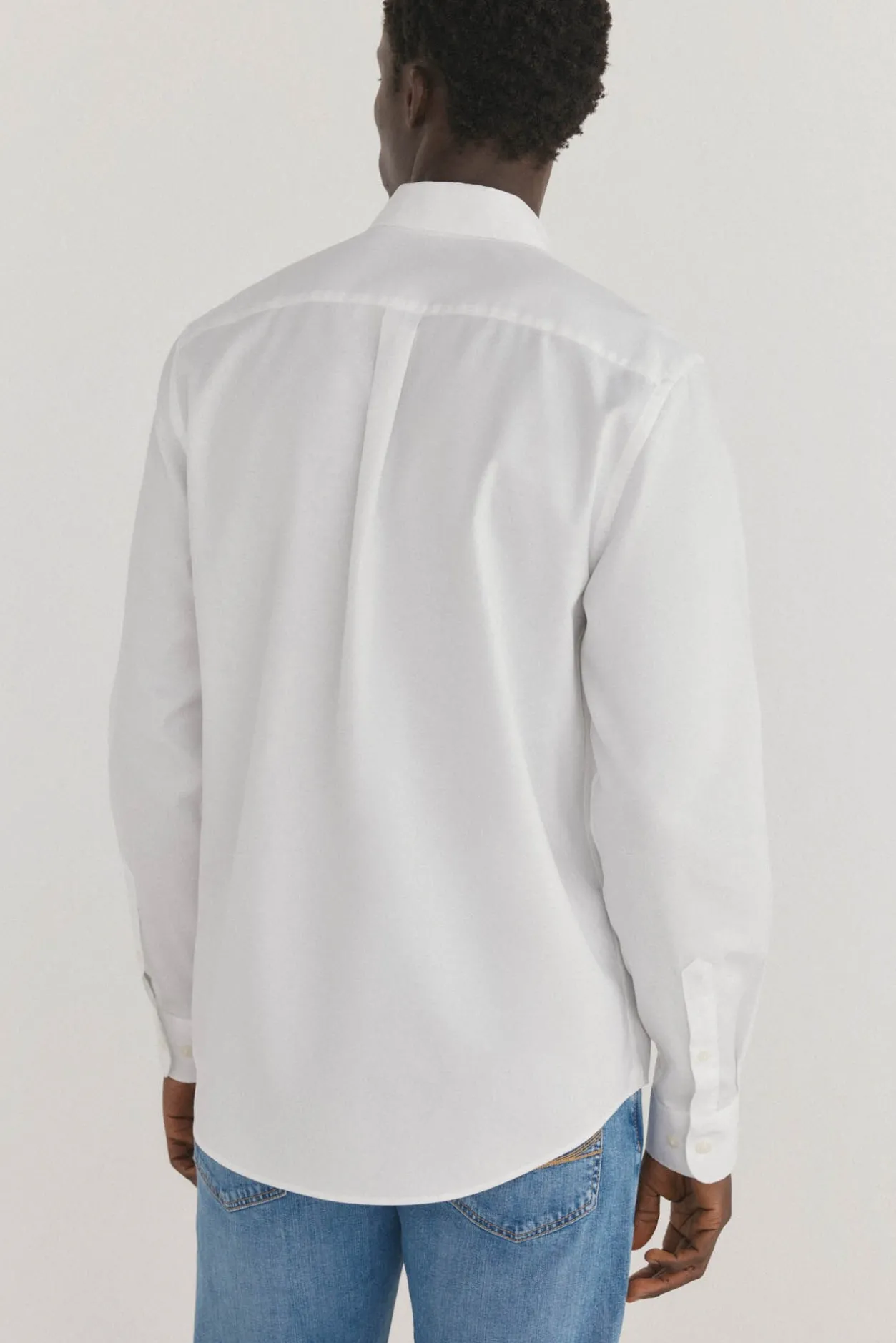 Pedro del Hierro Camisa non iron oxford liso Blanco