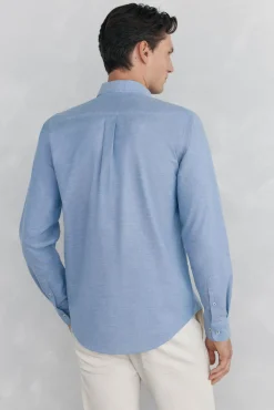 Pedro del Hierro Camisa non iron oxford liso Azul Clearance