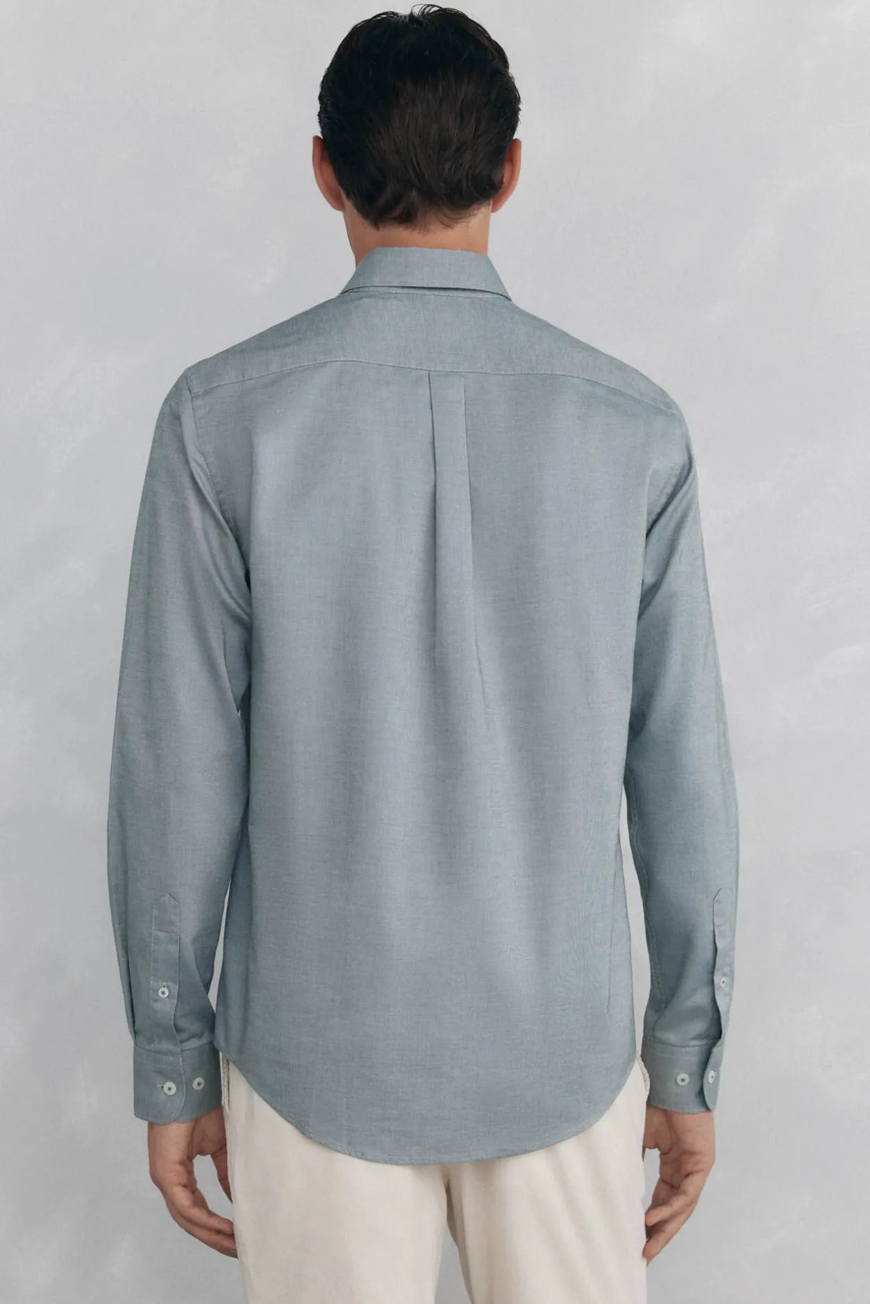 Pedro del Hierro Camisa non iron oxford liso Verde Clearance