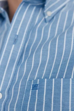 Pedro del Hierro Camisa non iron oxford rayas Azul Online