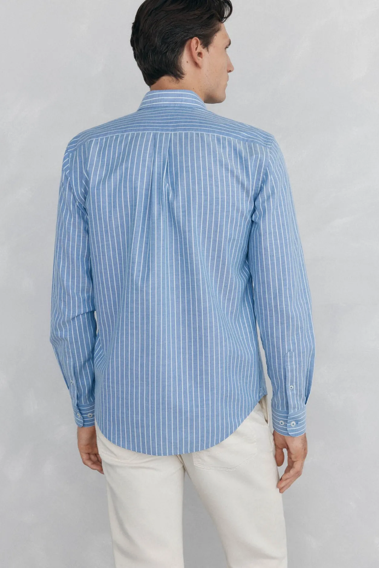 Pedro del Hierro Camisa non iron oxford rayas Azul Online