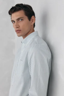 Pedro del Hierro Camisa non iron oxford rayas Azul Online