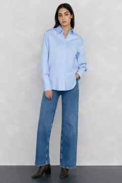 Pedro del Hierro Camisa oversize lisa Azul