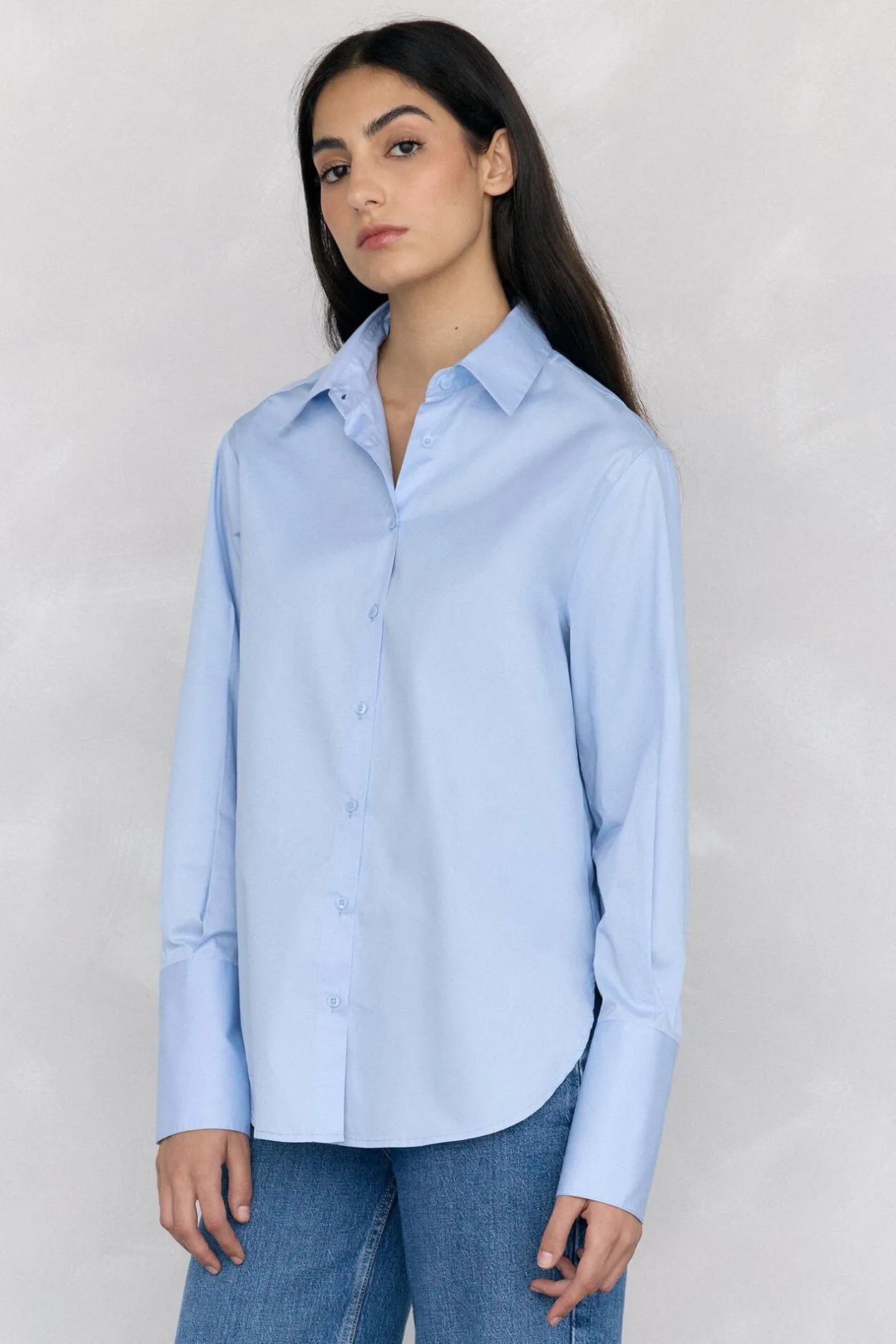 Pedro del Hierro Camisa oversize lisa Azul