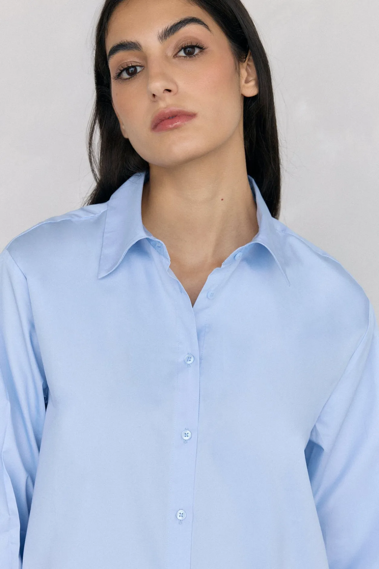 Pedro del Hierro Camisa oversize lisa Azul