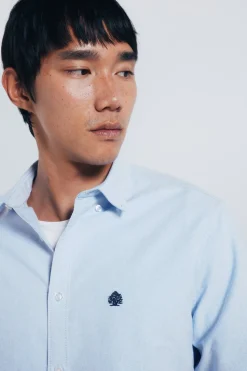 Springfield Camisa oxford azul Hot