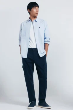 Springfield Camisa oxford azul Hot