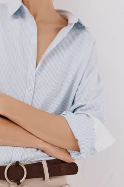 Cortefiel Camisa oxford Estampado azul Hot