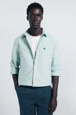 Springfield Camisa oxford verde Discount