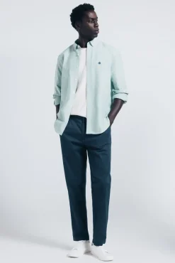 Springfield Camisa oxford verde Discount