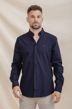 Celopman Camisa Oxford azul Discount