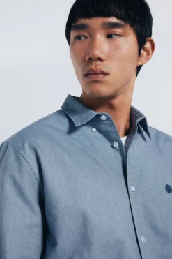 Springfield Camisa oxford azul Clearance