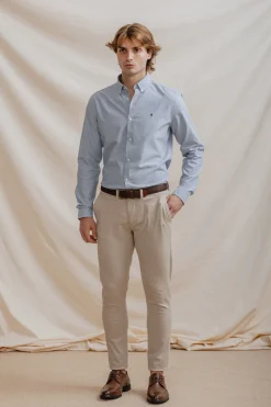 Celopman Camisa Oxford azul Sale