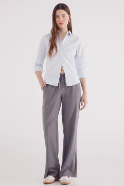 Springfield Camisa Oxford algodón azul Online