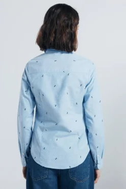 Springfield Camisa Oxford algodón azul Best