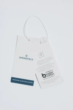 Springfield Camisa Oxford algodón blanco Clearance