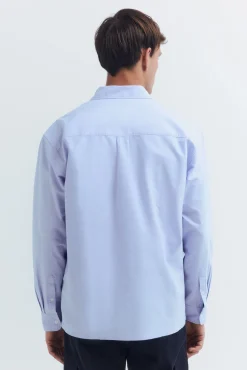 Springfield Camisa oxford bordado azul