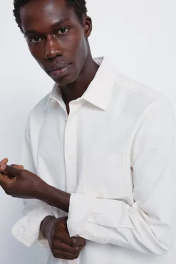 Springfield Camisa oxford color blanco Outlet