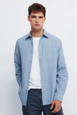 Springfield Camisa oxford color azul