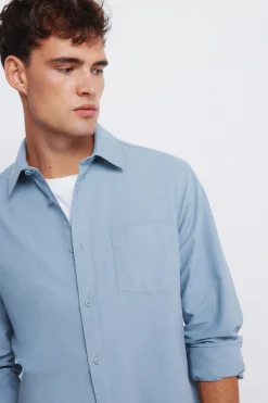 Springfield Camisa oxford color azul
