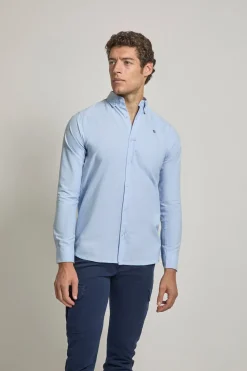 Street Monkey Camisa Oxford con logo Azul Clearance