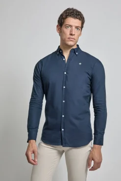 Street Monkey Camisa Oxford con logo Azul marino Best