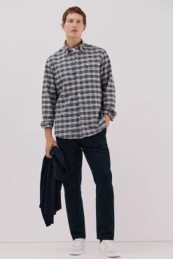 Cortefiel Camisa oxford cuadros Azul marino Online