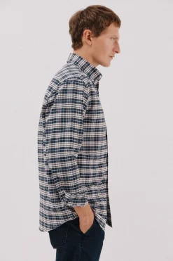 Cortefiel Camisa oxford cuadros Azul marino Online