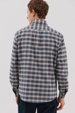 Cortefiel Camisa oxford cuadros Azul marino Online