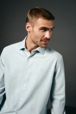 OOTO Camisa oxford lisa Azul