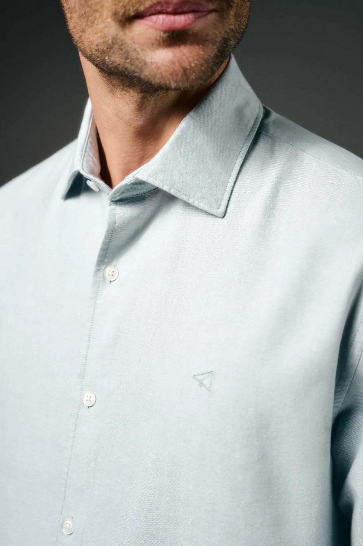 OOTO Camisa oxford lisa Azul